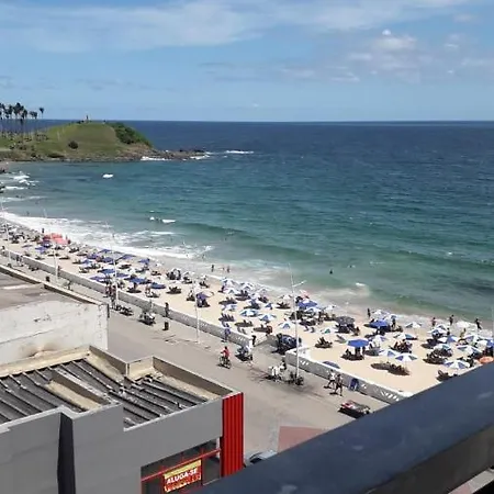 Farol Barra Flat. Vista Mar No Circuito Do Carnaval . Em Frente A Praia. Salvador Exterior photo