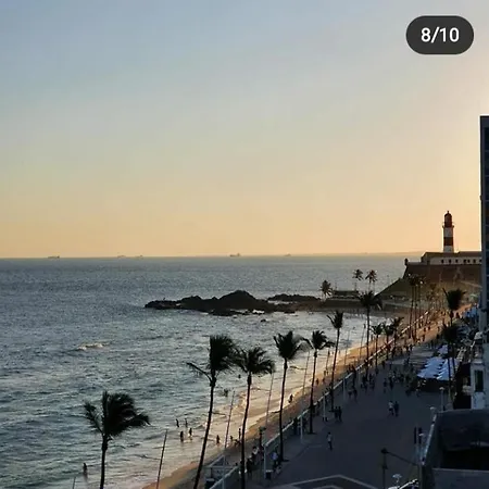 Farol Barra Flat. Vista Mar No Circuito Do Carnaval . Em Frente A Praia. Salvador Exterior photo