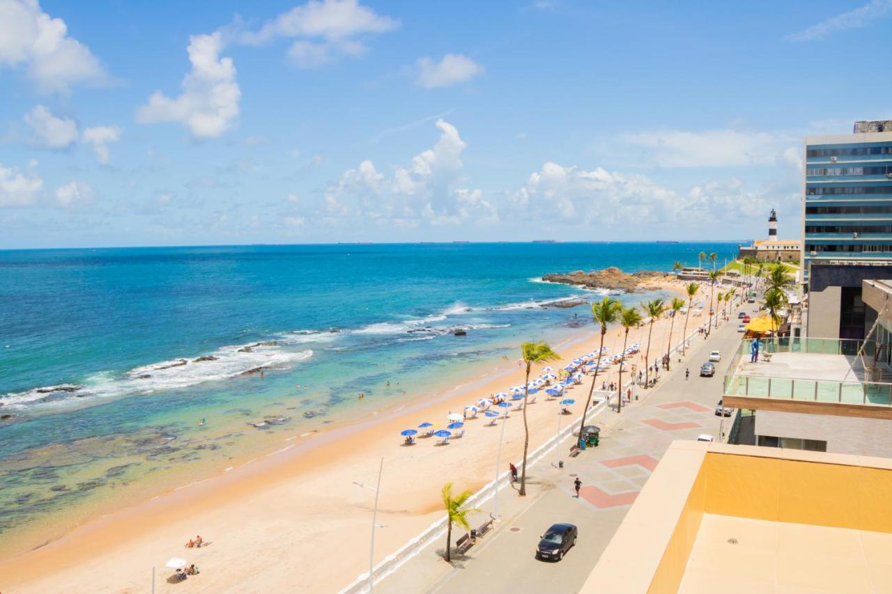 Apartment Farol Barra Flat. Vista Mar No Circuito Do Carnaval . Em Frente A Praia.