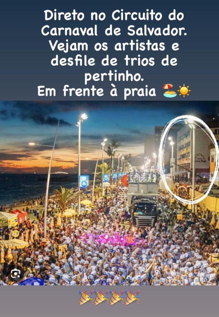 Farol Barra Flat. Vista Mar No Circuito Do Carnaval . Em Frente A Praia. * Salvador